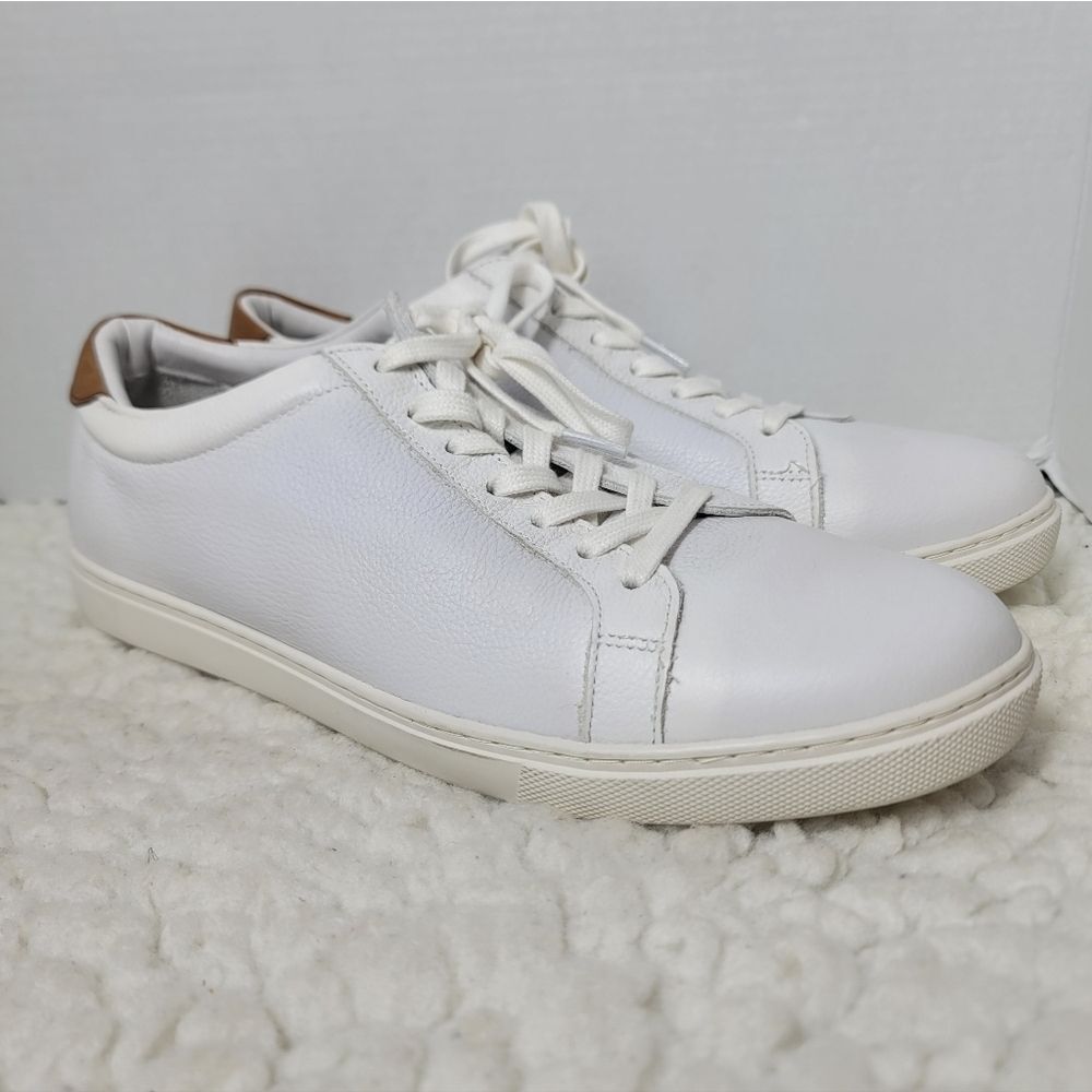 Allen Edmonds Courtside Men’s Sneaker Size 11 White Pebble Leather Sneakers